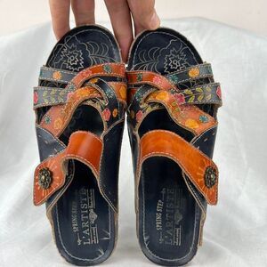 L'Artiste By Spring Step Leigh Wedge Sandal size 37 US 6.5 - 7